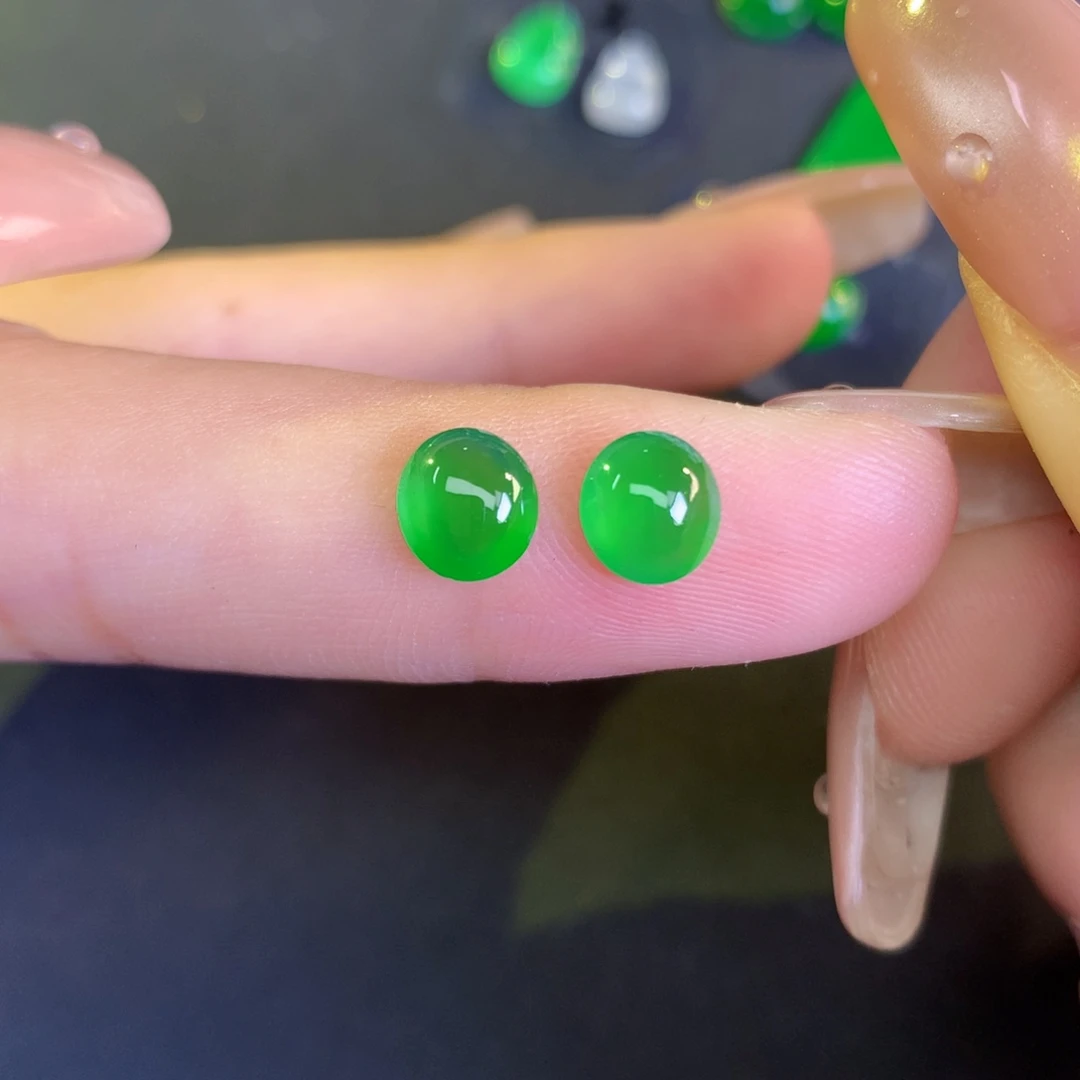 翡翠裸石翡翠翡翠6.44-6.05-2.94