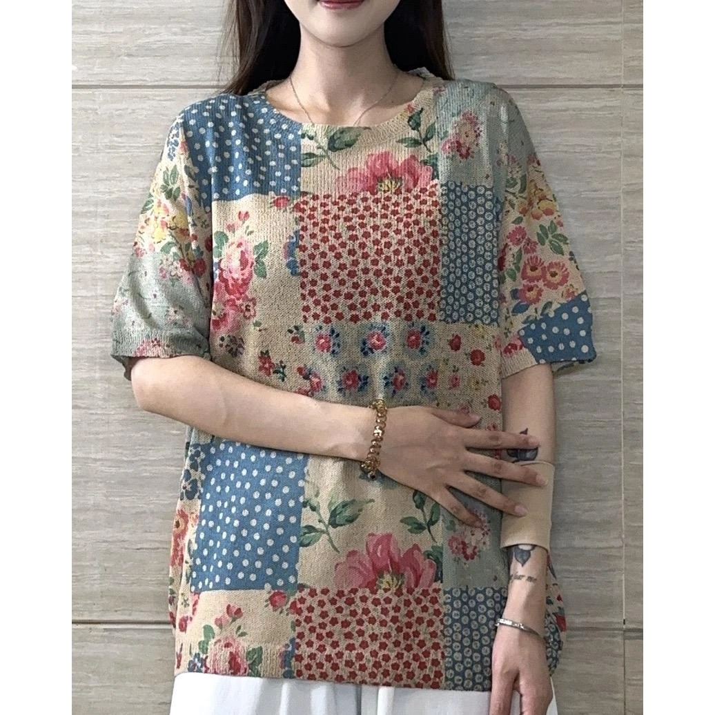 夏季短裤女装时尚宽松气质大码上衣显瘦