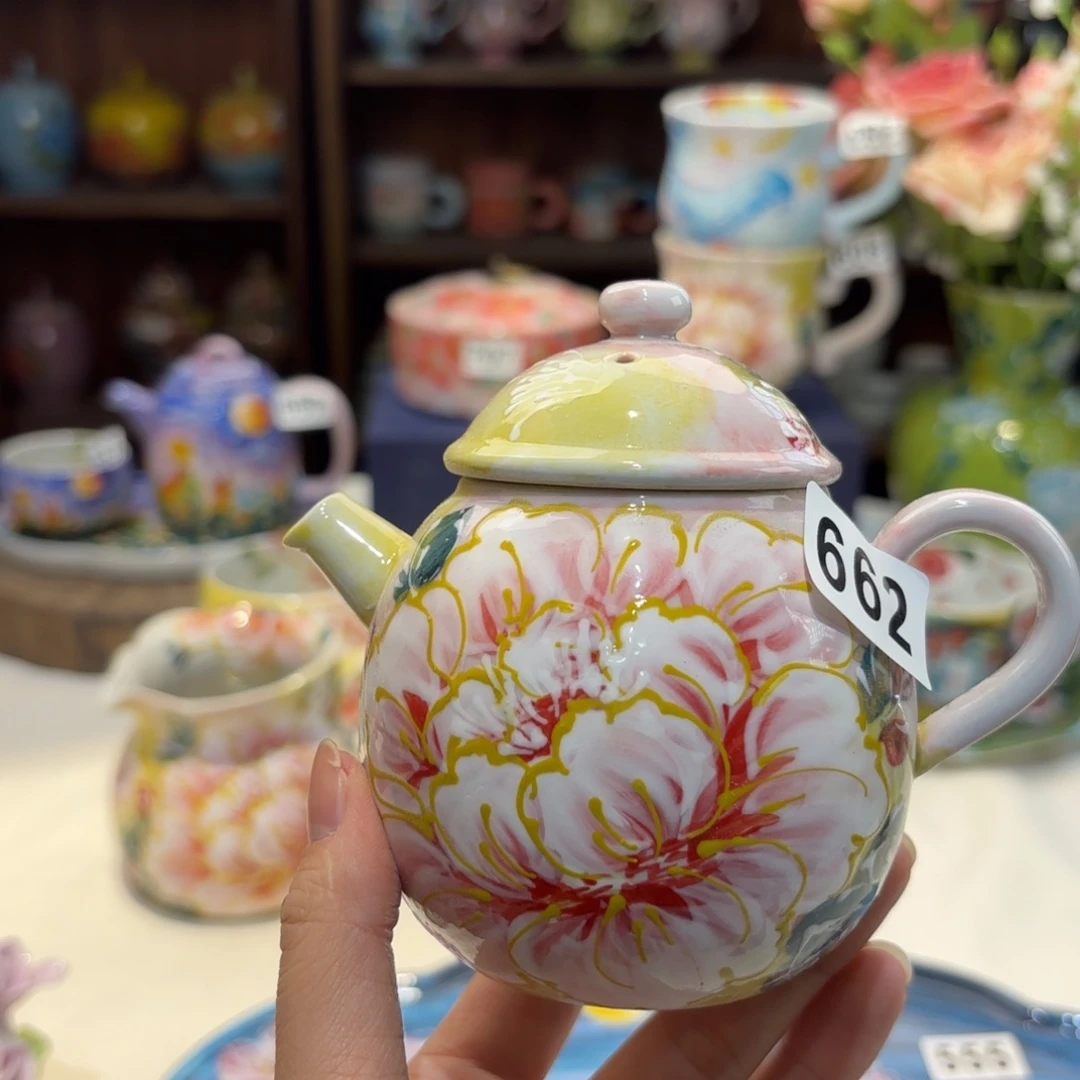 景德镇手绘高温釉下彩陶瓷茶具