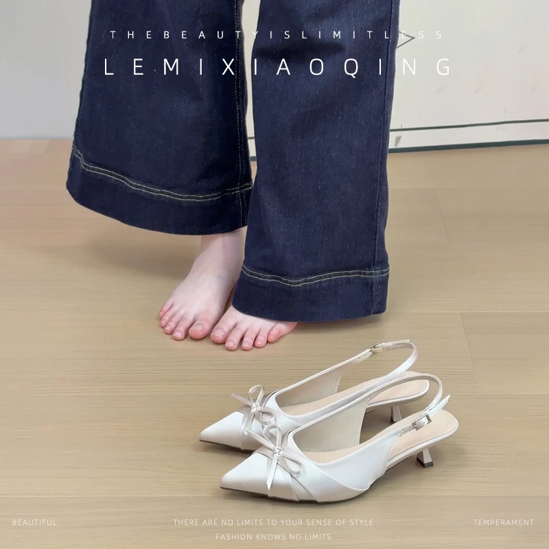 加宽版~包头凉鞋2025新款爆款单鞋女配裙子夏气质大码高跟鞋推荐