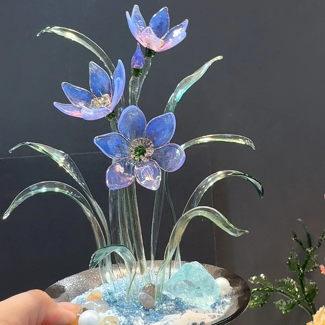 淄博特产非遗手做琉璃花035