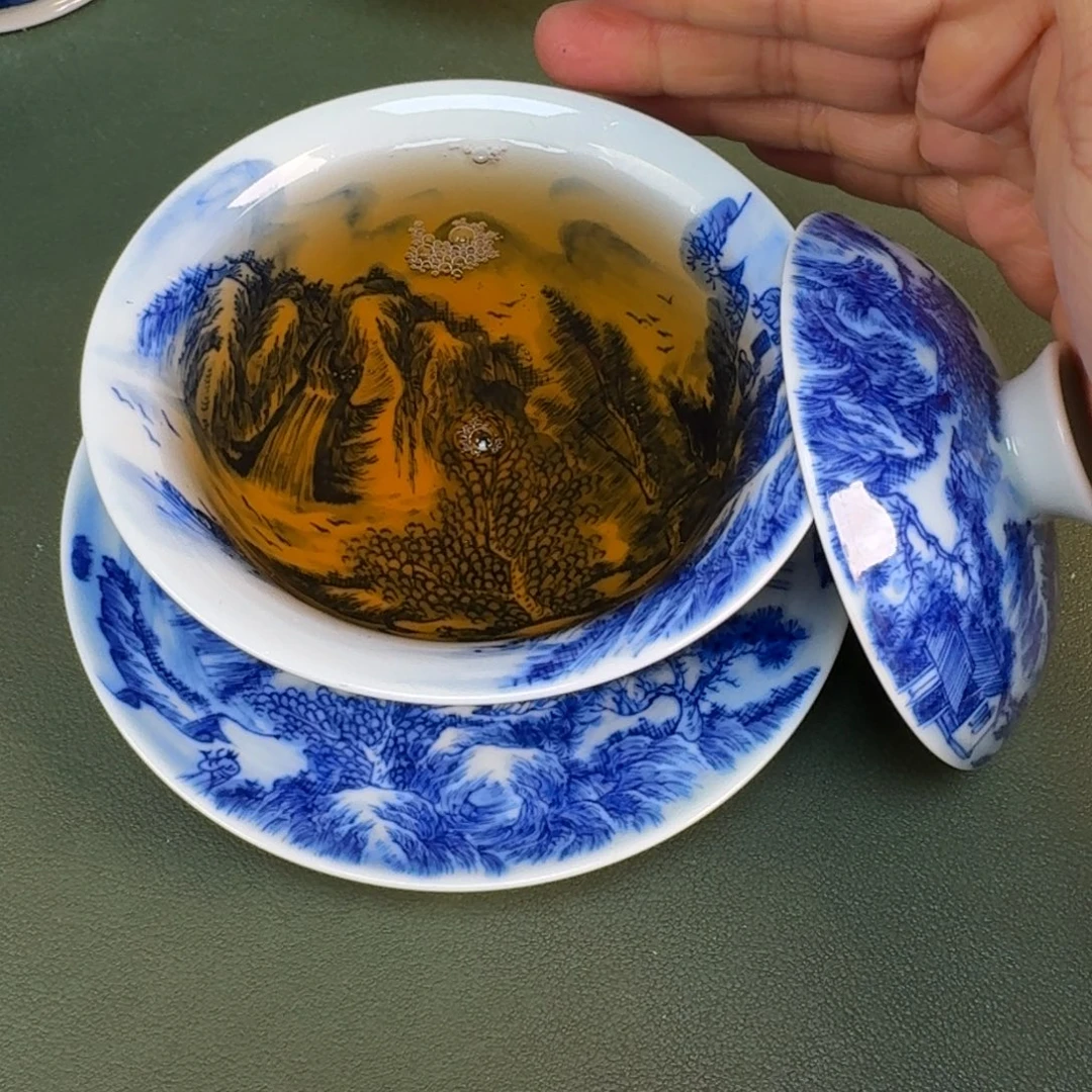 陶瓷景德镇纯手绘茶具圆圆243