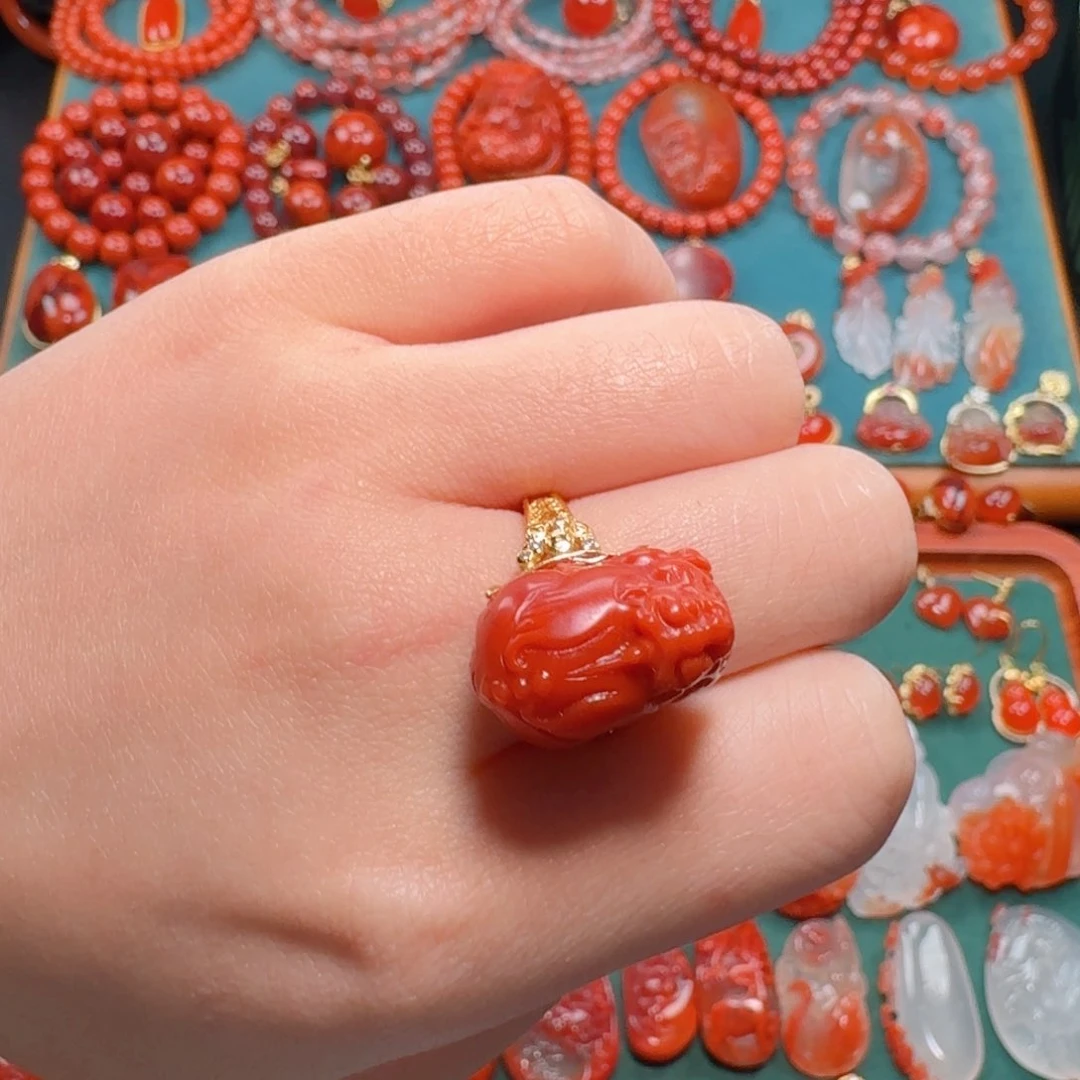 南红玛瑙南红银S925镶嵌