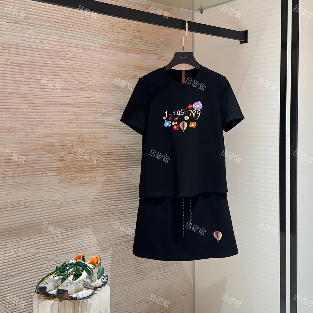 慵懒风上衣百搭夏款休闲时尚休闲风大码微胖显瘦套装裙JC-A3578