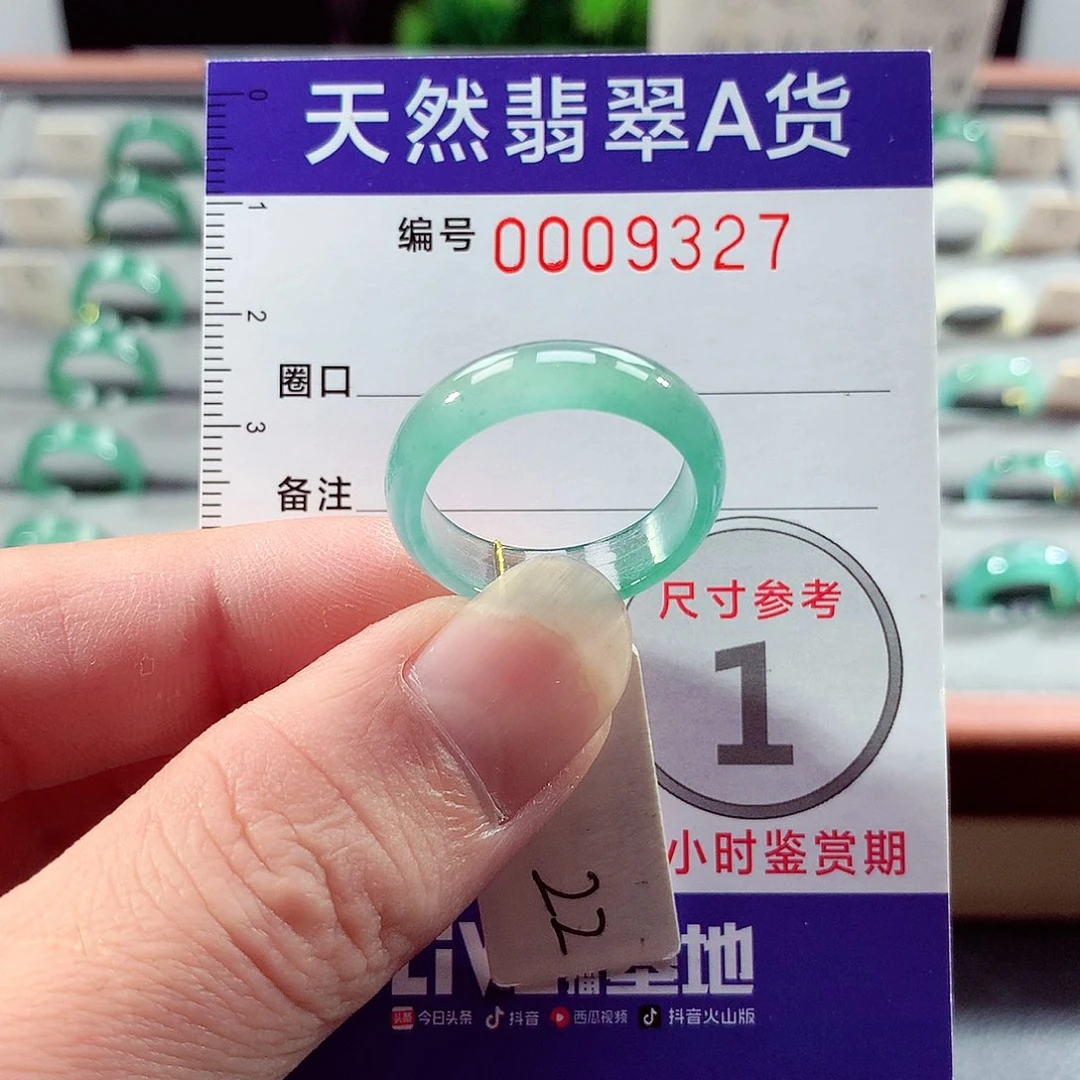 翡翠未镶嵌戒指22号