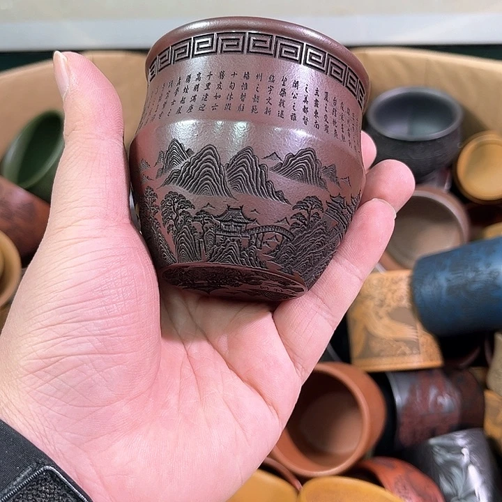 茶杯紫砂全手工紫砂主人杯