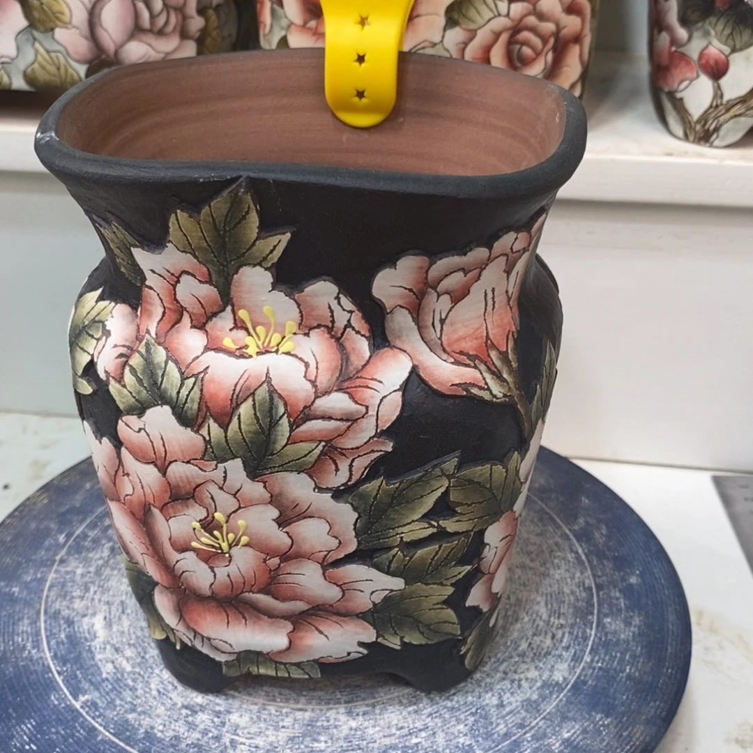 紫砂花盆水晶花盆60