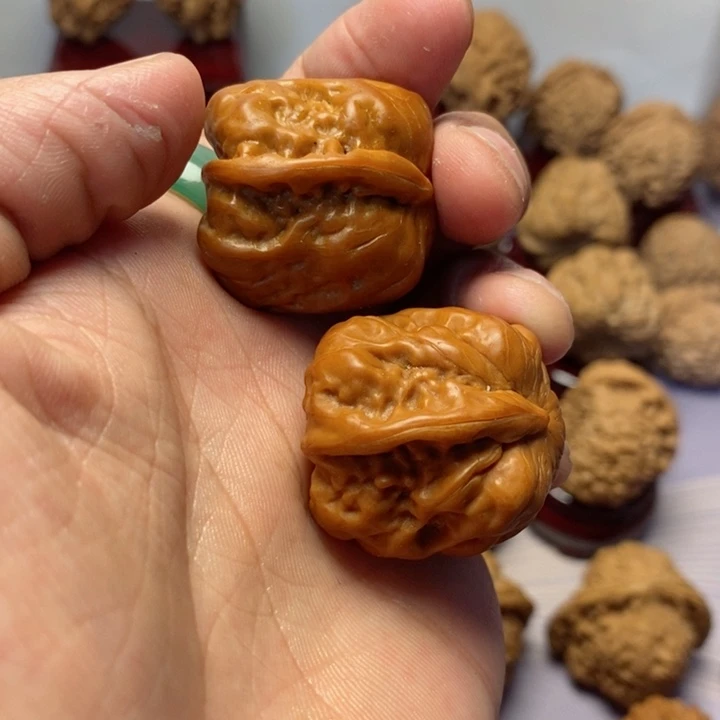 核桃把件一帆风顺手捻