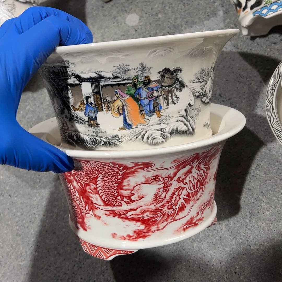 花盆紫砂001号瑕疵2个20/10cm处理介意勿拍