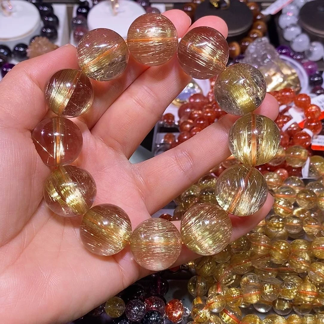 未镶嵌手链水晶金发晶20