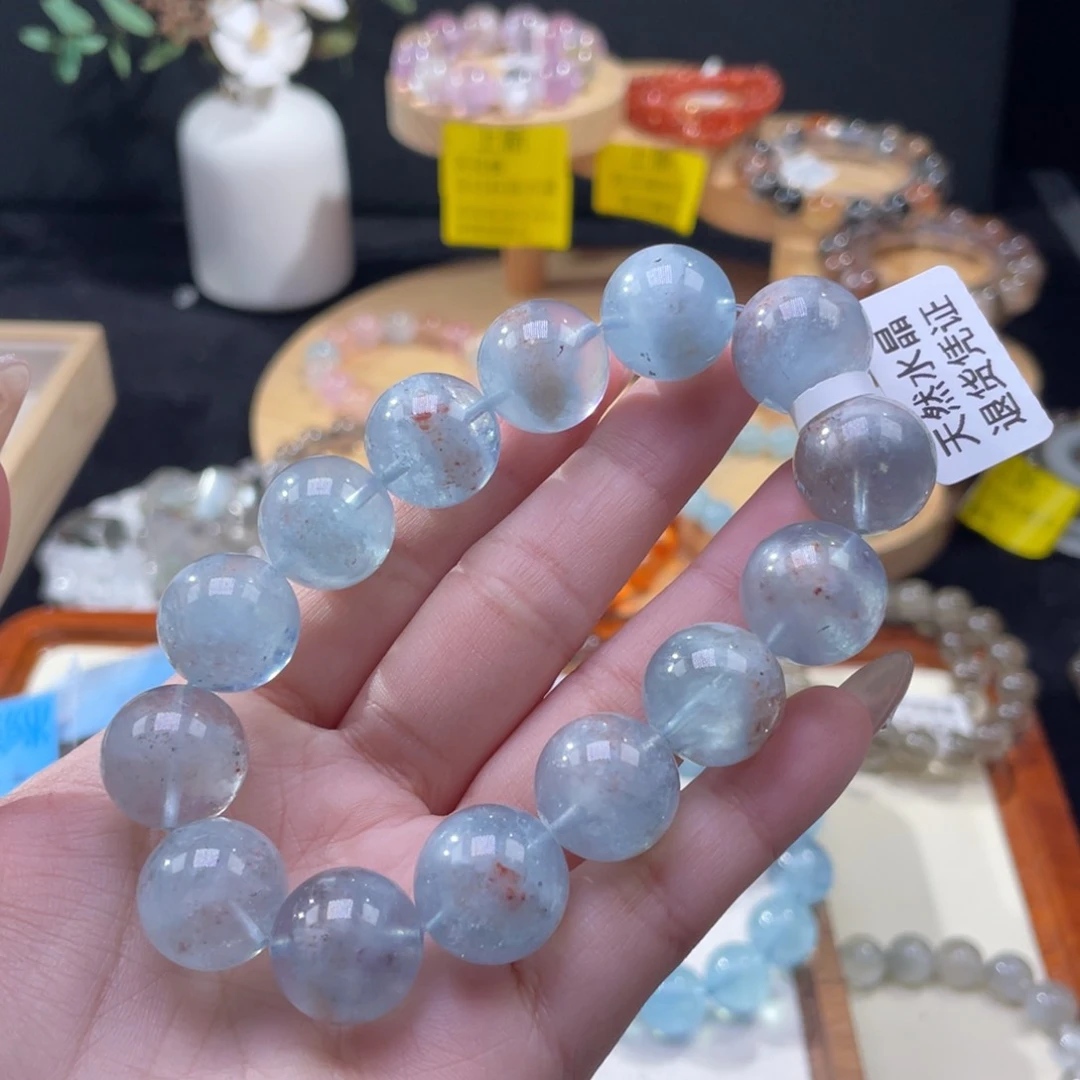 海蓝宝石手串未镶嵌满****红