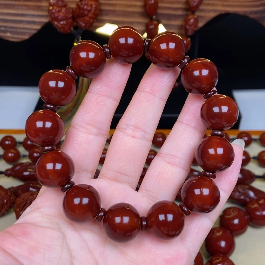 橄榄核吊坠正圆光珠