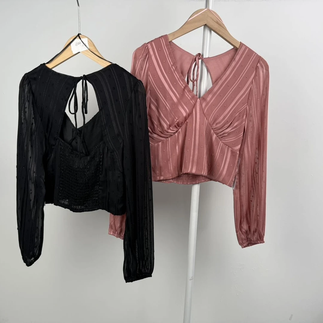 049轻奢气质春季衬衫衬衣休闲时尚夏季潮流百搭薄款女士简约翻领