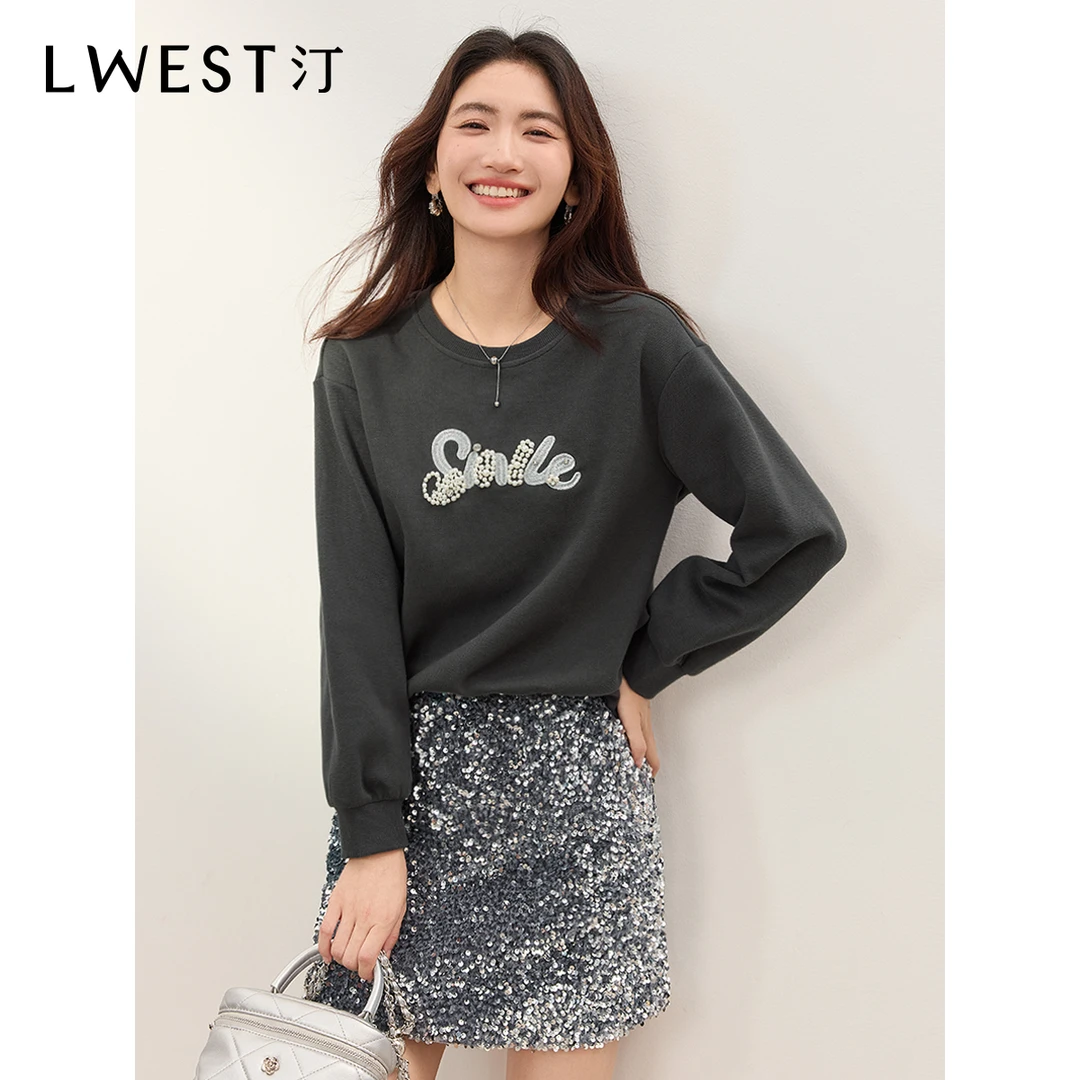 【备用链接】朗文斯汀时尚通勤宽松刺绣卫衣DTYS4509A07402