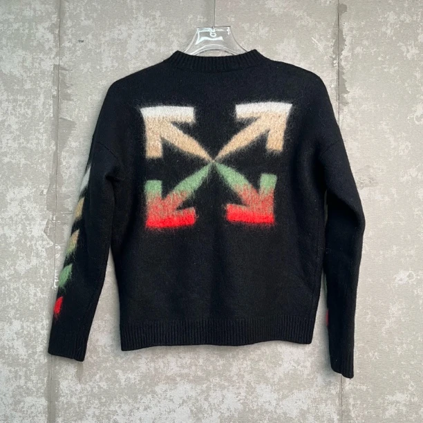 未使用 OFF-WHITE S*1/Off-White黑色毛衣/17143/JP