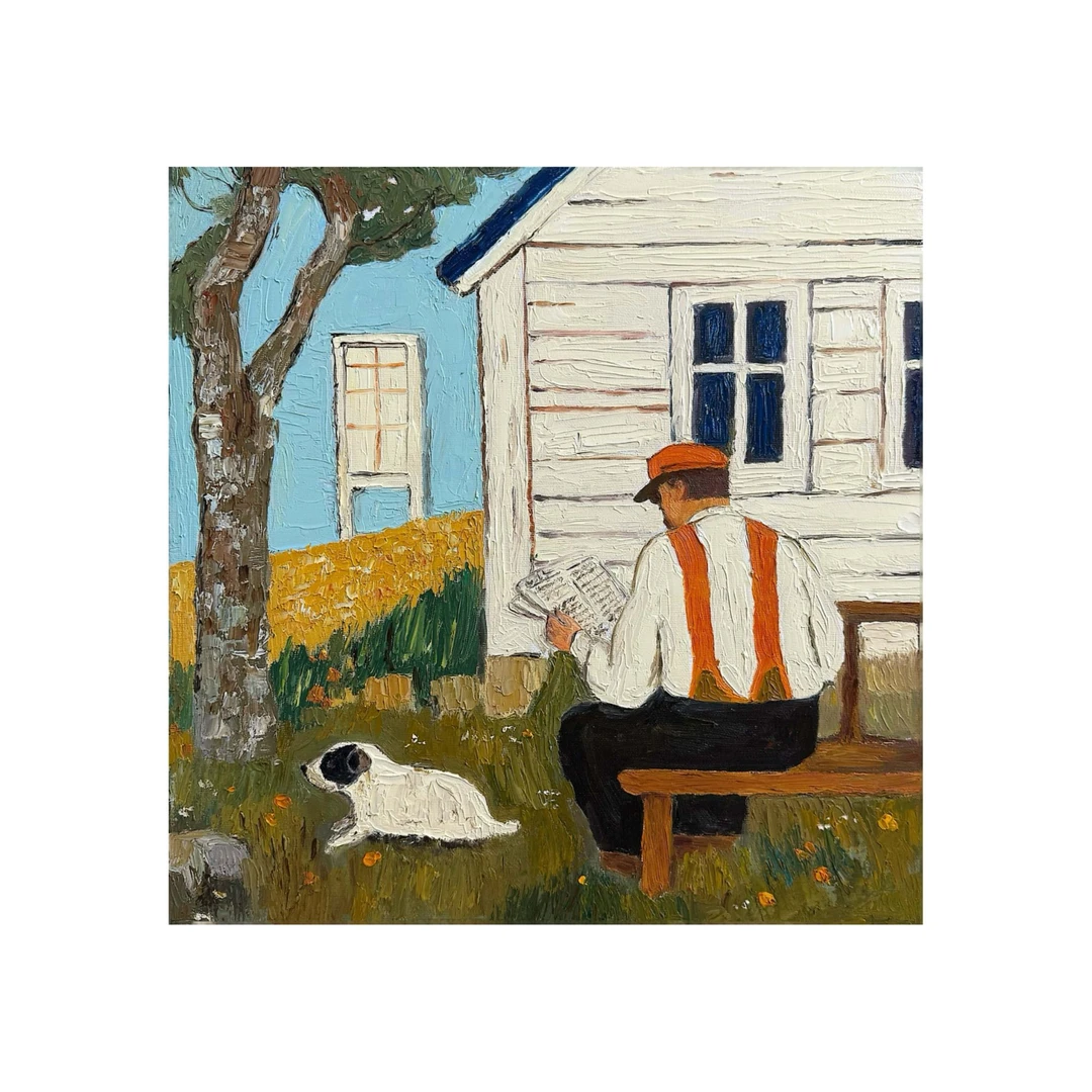 【花园时光】50*50 原创油画 现代奶油法式INS风 客厅玄关挂画