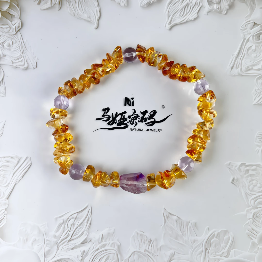 {马娅密码}【钱串串2】金红黄水+超七+紫水原创水晶手串