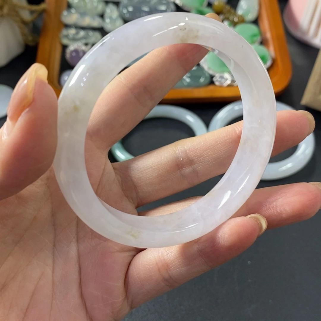 翡翠未镶嵌手镯天然翡翠手镯56.9