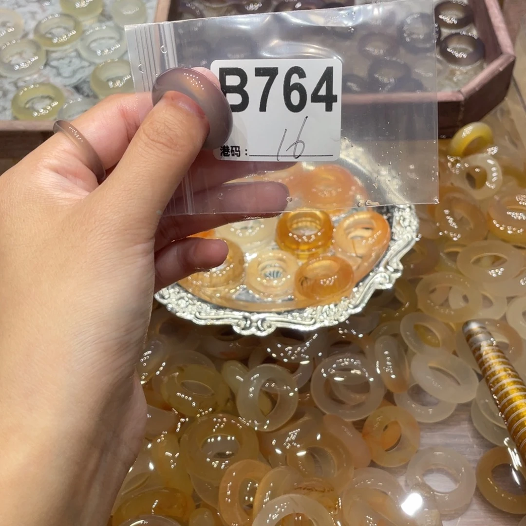 玛瑙/玉髓未镶嵌戒指364