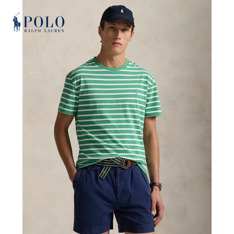 Ralph Lauren拉夫劳伦男装 25春经典版条纹平纹针织T恤710934662