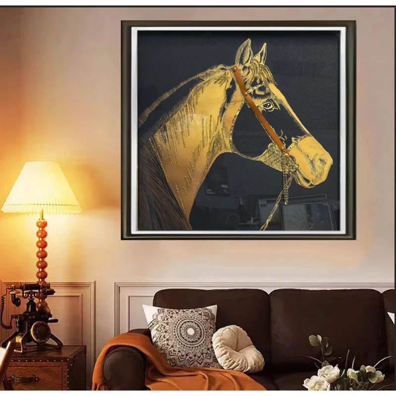 Q261战马现代客厅卧室挂画走廊入户门玄关装饰画