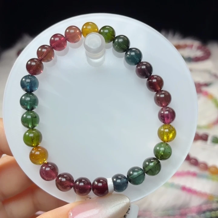 碧玺手链未镶嵌7.2mm±