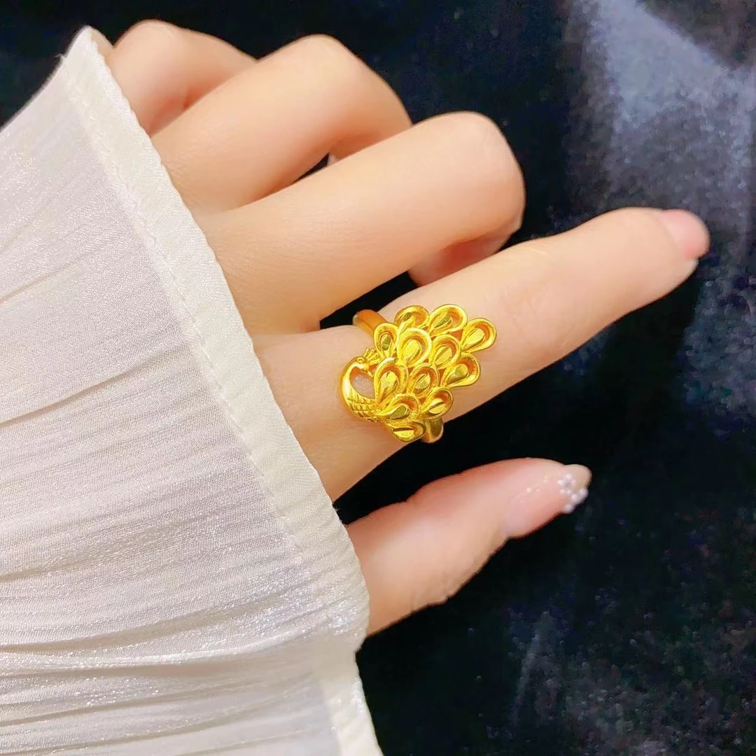 戒指 女士女款小孔雀戒指