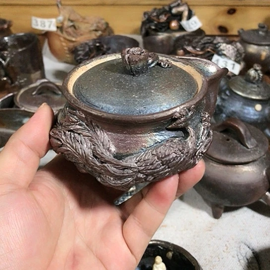 瓷片铁胎的凤凰宝瓶