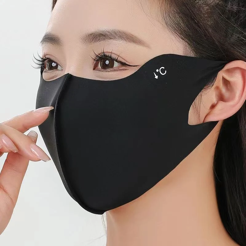 护眼角冰丝高颜值防晒口罩女3d立体全脸防紫外线夏季无痕面罩A