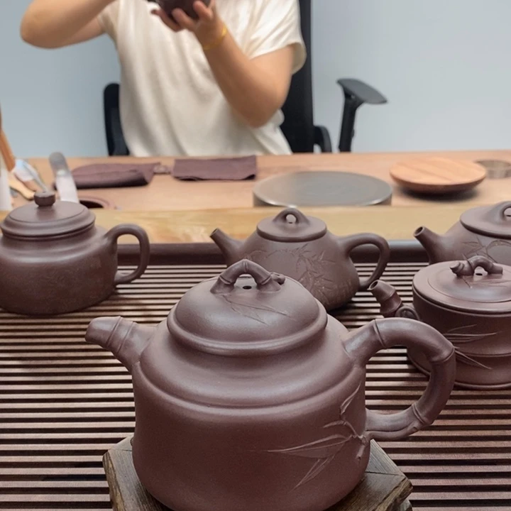 茶壶紫砂竹鼎230毫升微瑕疵不退换