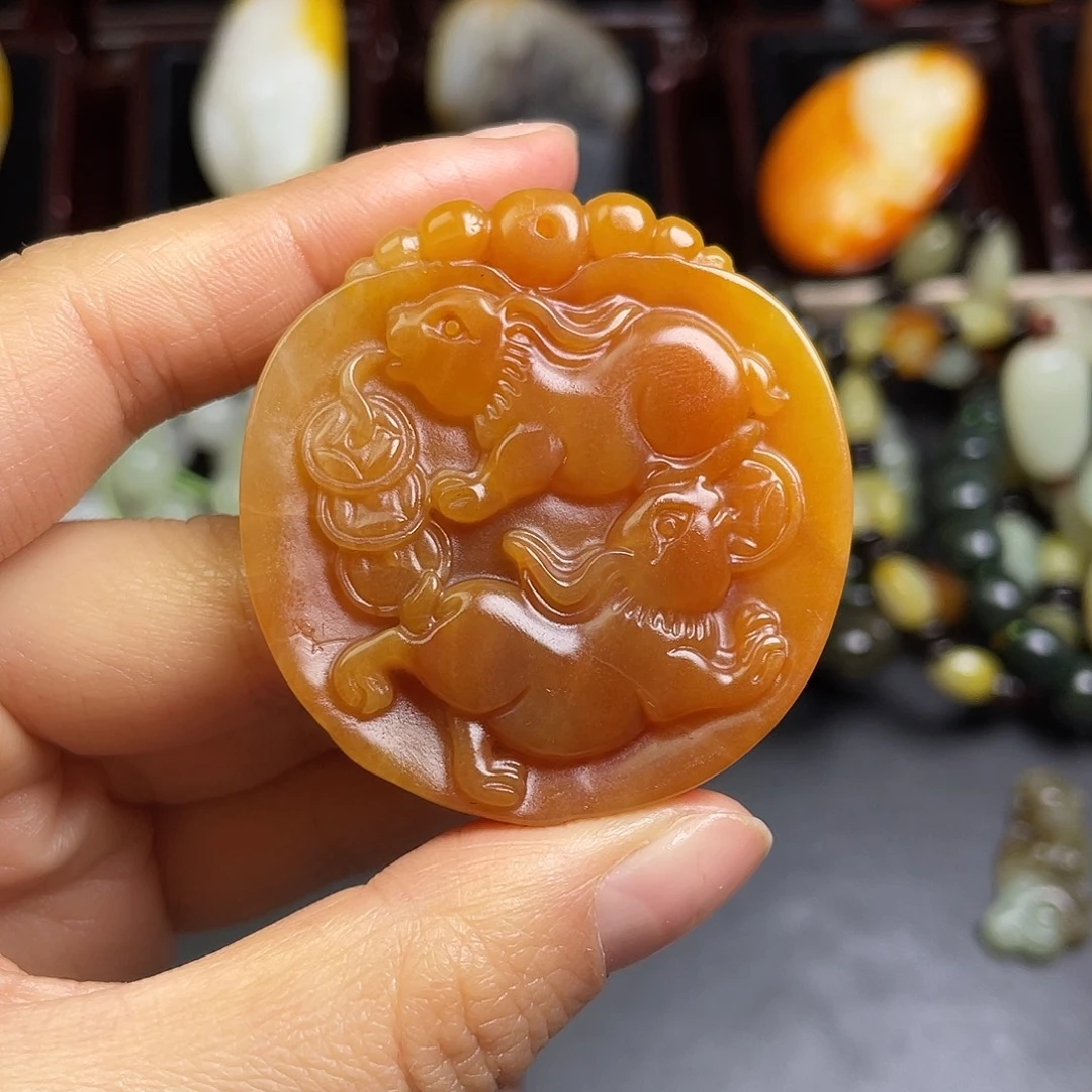 和田玉未镶嵌挂件