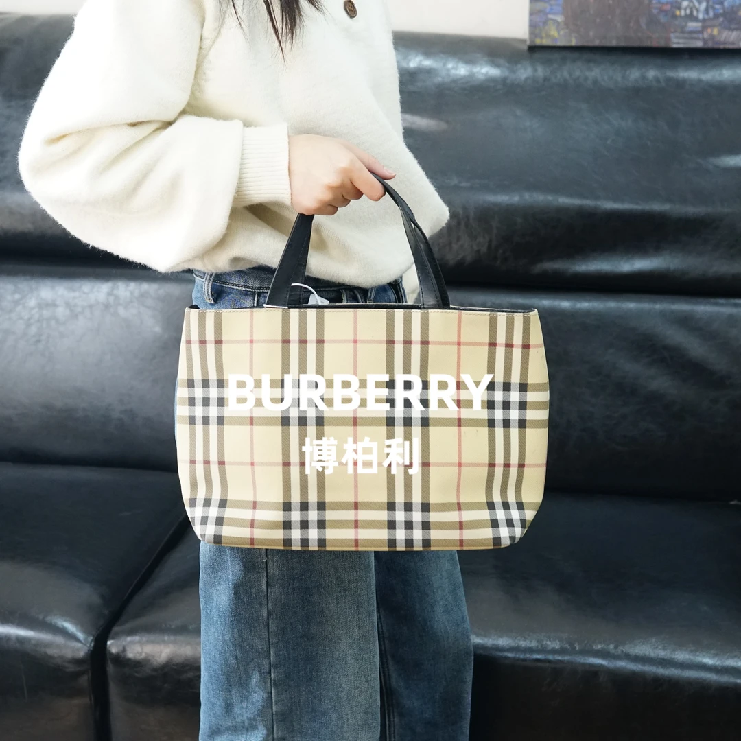 95新 BURBERRY/博柏利 巴宝莉/格纹单肩包/XS12722047/2047