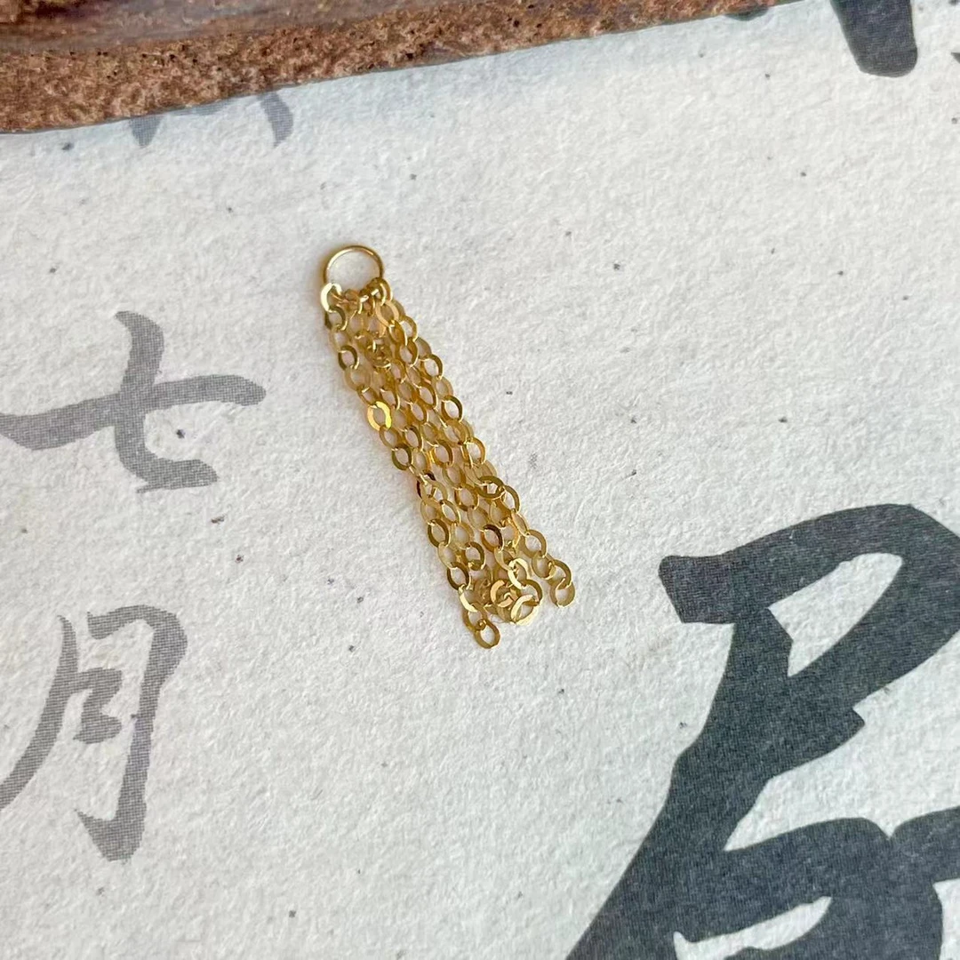 【媛媛】18K金流苏小滴溜（单只）