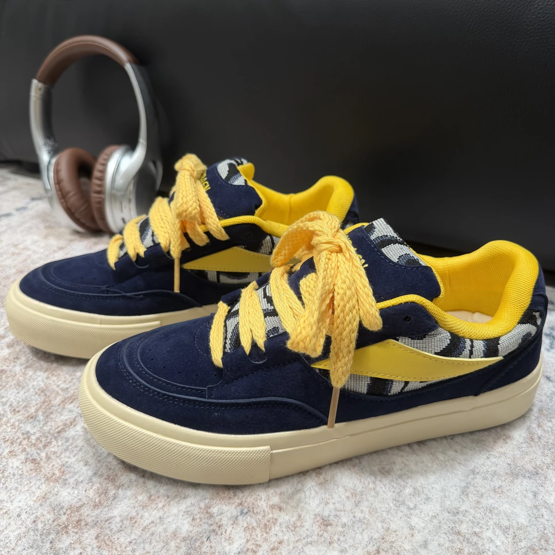 KUWUU原创设计男鞋秋冬新款板鞋痞帅男士鞋子男款拼色小众鞋子