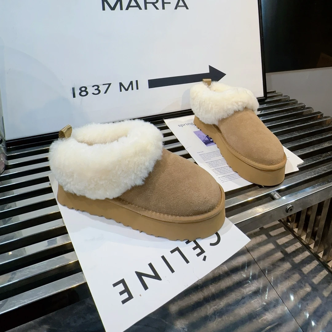 (老板娘自留款推荐)A.M艾墨儿女款动力羊毛口欧货新款时尚雪地靴