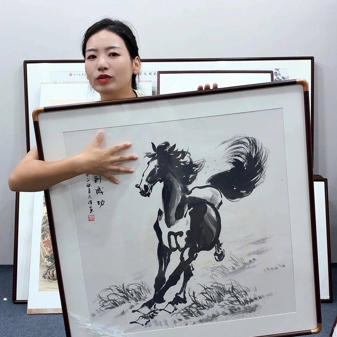 国画手绘作品80×80尺寸