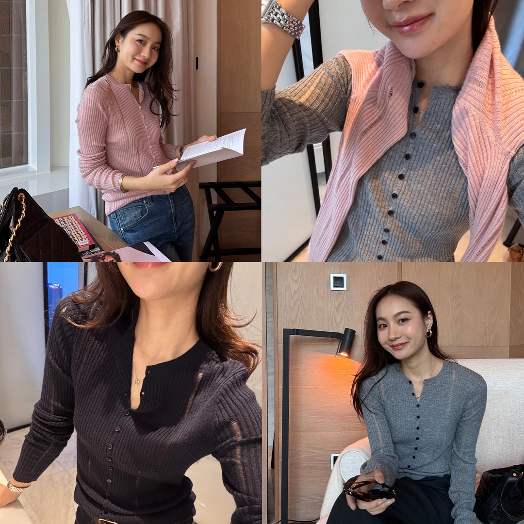 KEEP KAPU靠谱【格雷腔调】高智感羊毛混纺显瘦针织开衫KP250953