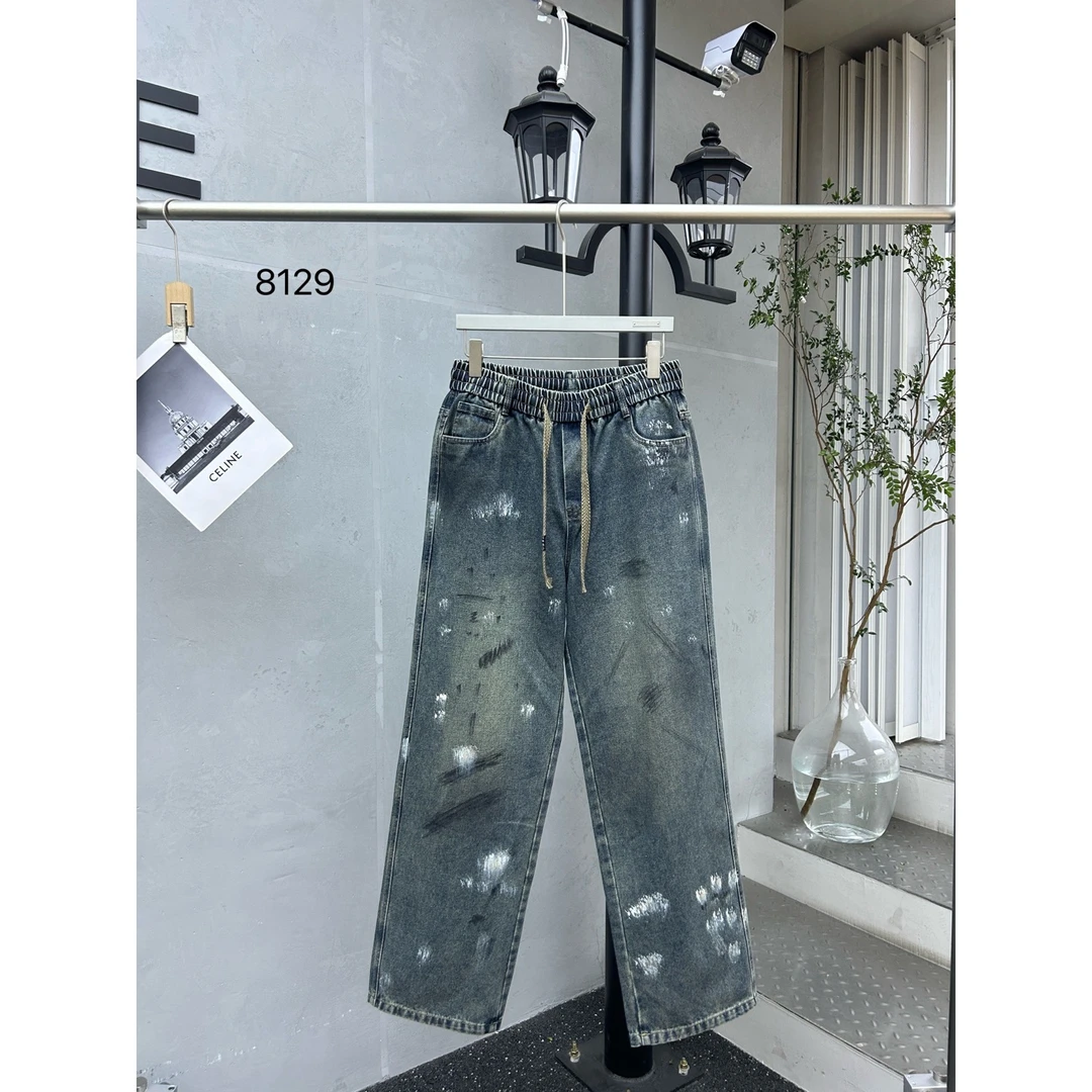 大占推荐 8129-1 潮牌脏脏休闲时尚春夏牛仔休闲裤