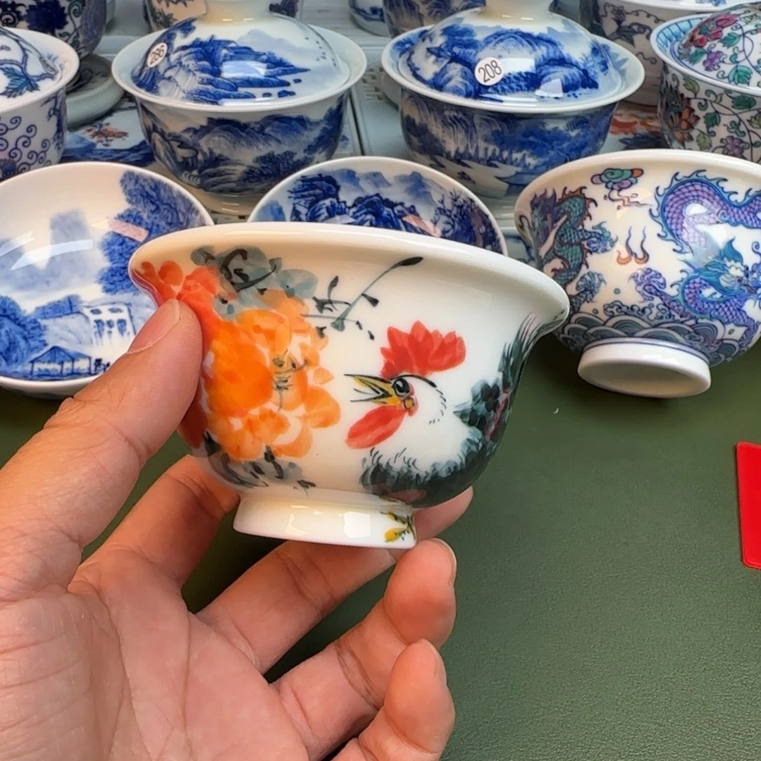 纯手工纯手绘茶具石头245