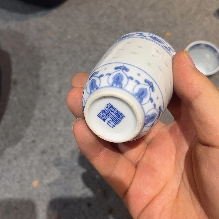 老***张景德镇陶芙蓉蚊香杯