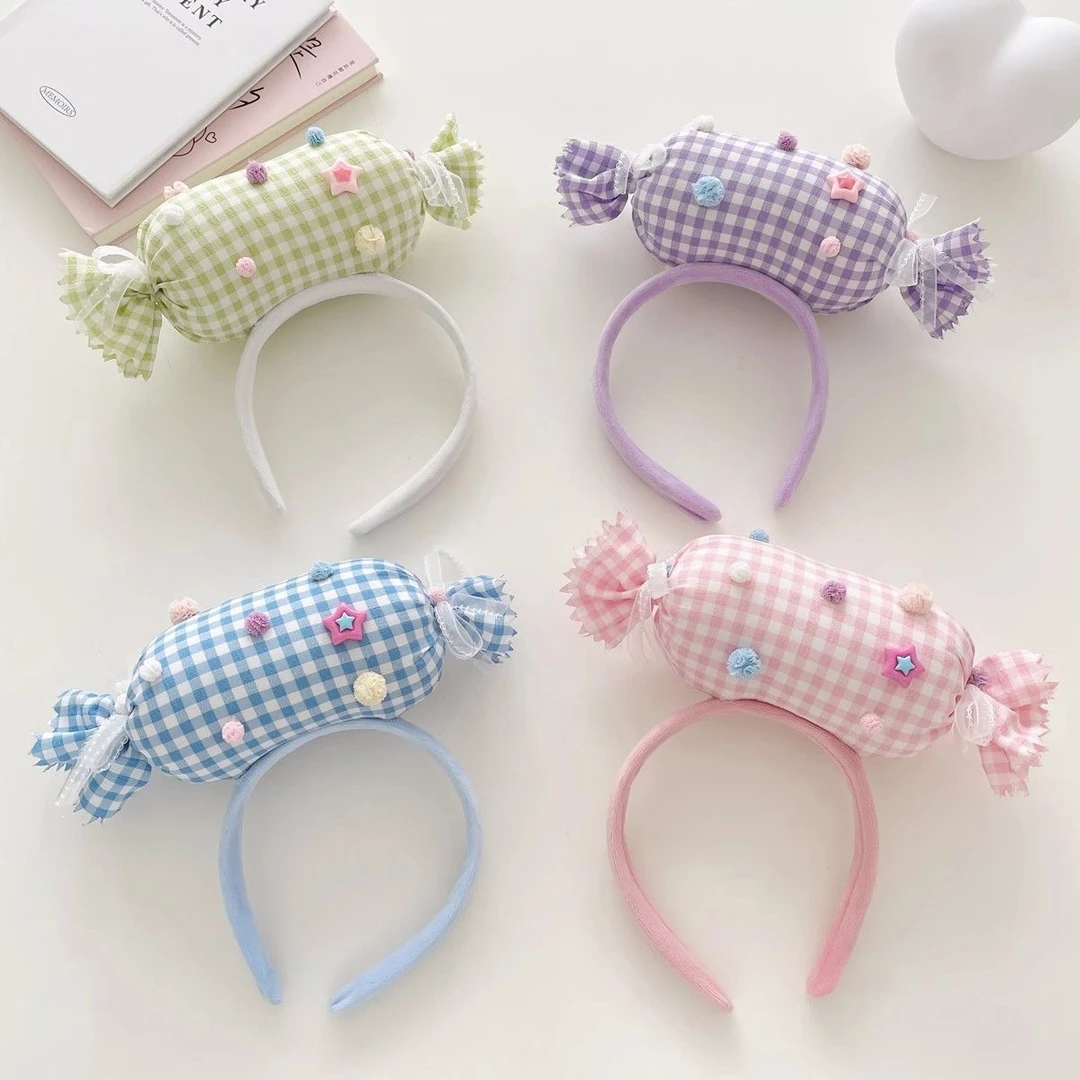 六一毛球星星大号糖果发箍头箍甜美少女头饰发饰儿童节日搞怪发卡