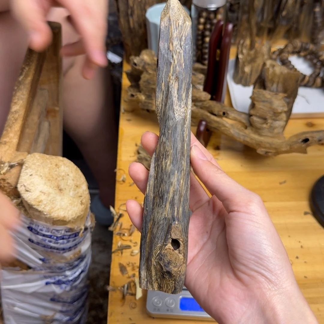 沉香沉香碎屑紫棋品种块料38克