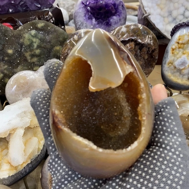 未镶嵌紫晶珠宝半成品