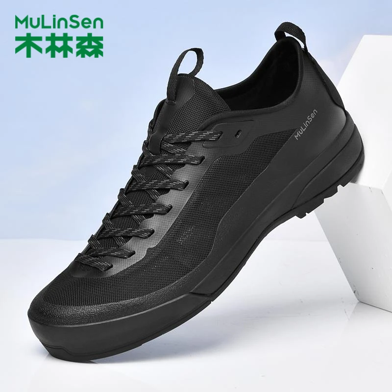 木林森男鞋跑步鞋登山鞋正品透气轻便网布旅行鞋秋季新款休闲鞋
