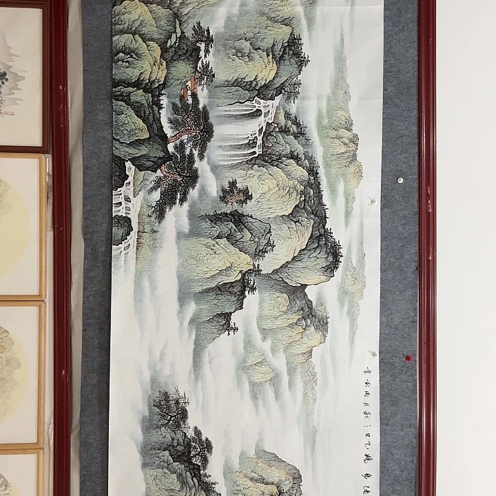 国画手绘国画江山如此多娇