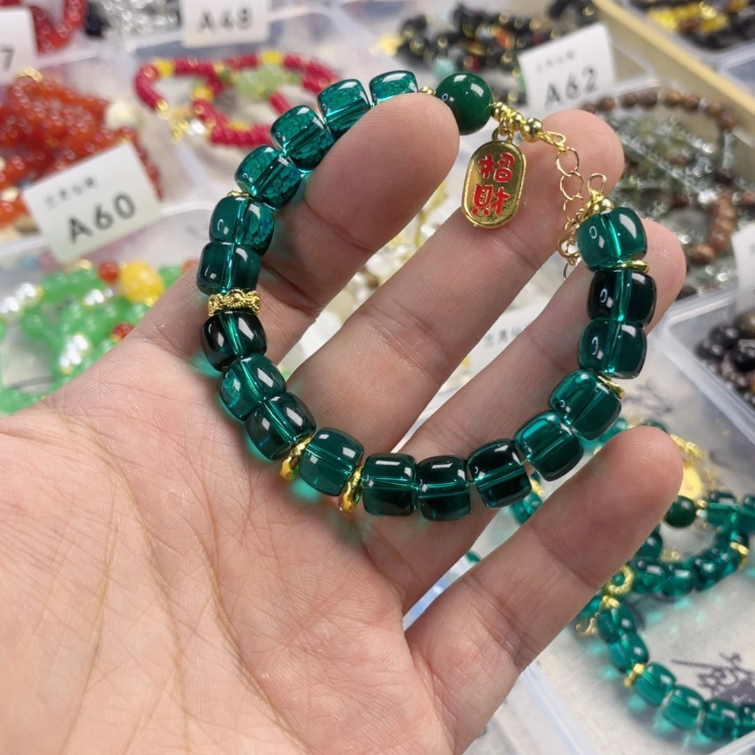 檀香紫檀（小叶紫檀）手串银S925镀金镶嵌