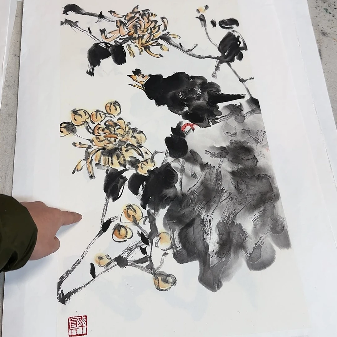 国画唐**兄郭增运老师手绘作品