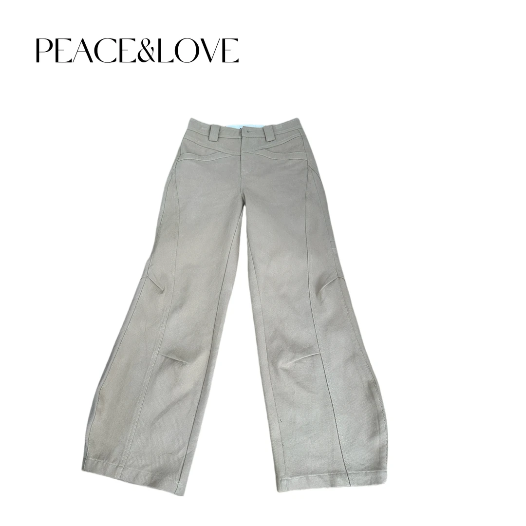 PEACE&LOVE 三色硬挺牛仔裤