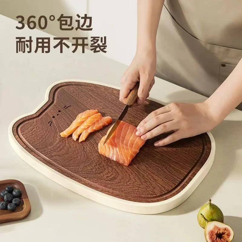 乌檀木抗菌防霉家用实木切菜板厨房用水果案板