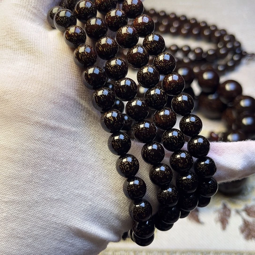 芒***，檀香紫檀（小叶紫檀）0.8 108颗满天星